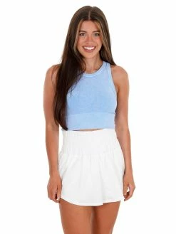 NikiBiki Tops Understand You Chevron Highneck Crop Top