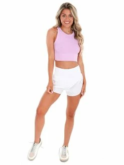 NikiBiki Tops Understand You Chevron Highneck Crop Top