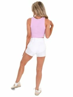 NikiBiki Tops Understand You Chevron Highneck Crop Top