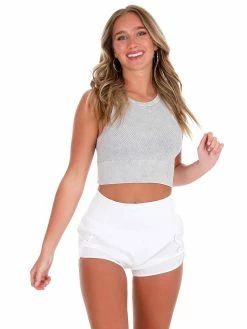 NikiBiki Tops Understand You Chevron Highneck Crop Top