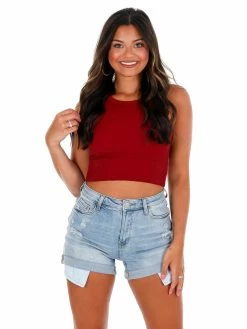 NikiBiki Tops Say Hello Cable Knit Crop Top