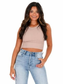 NikiBiki Tops Say Hello Cable Knit Crop Top