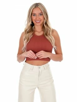 NikiBiki Tops Say Hello Cable Knit Crop Top