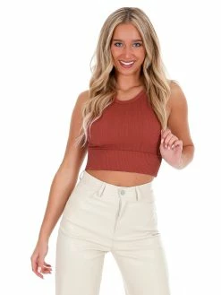 NikiBiki Tops Say Hello Cable Knit Crop Top