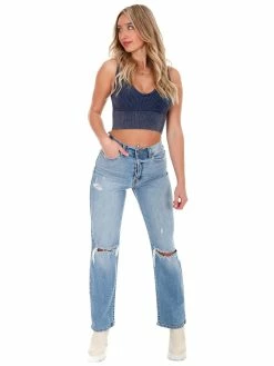 NikiBiki Bigger Picture V-Neck Crop Top Tops