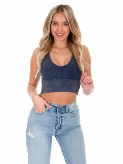 NikiBiki Bigger Picture V-Neck Crop Top Tops