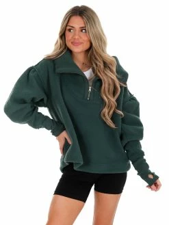 Tops Free People Forest Pine Poppy Pullover