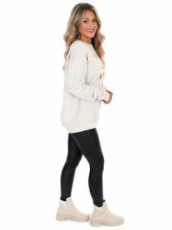 Oat Collective Pumpkin Spice Keeps Me Nice Pullover Holiday Tees