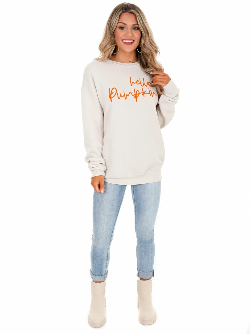 Brand new 🛒 Oat Collective Hello Pumpkin Pullover Sale 🎉 4 Oat Collective Hello Pumpkin Pullover Sale