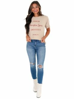 Oat Collective I Run On Pumpkin Spice And Kisses Tee