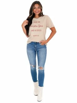 Oat Collective I Run On Pumpkin Spice And Kisses Tee