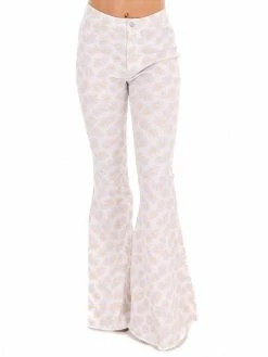 Peach Love California Daisy Power Lilac Flare Pants