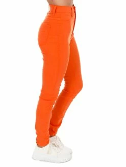 Vibrant Keep It Up Orange Skinny Jean