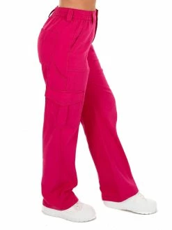 Crescent Bottoms Step Right Up Fuchsia Cargo Pants