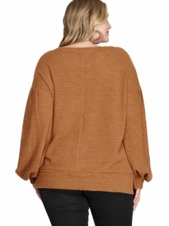 Apparel-Curvy Girl Curvy Move Along Thermal Knit Top