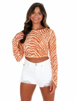 Pretty Garbage Strong Side Print Crop Top