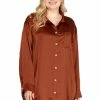 Apparel-Curvy Girl Curvy Glad You Came Satin Button Down Top