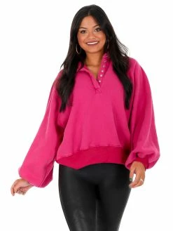 Papermoon Need To Make It Snap Button Pullover Tops