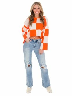 Crescent Hold Me Closer Checkered Top Tops