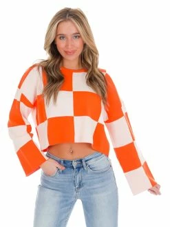 Crescent Hold Me Closer Checkered Top Tops