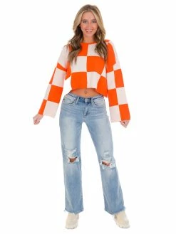 Crescent Hold Me Closer Checkered Top Tops