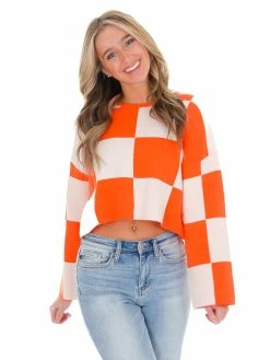 Crescent Hold Me Closer Checkered Top Tops