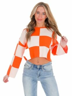 Crescent Hold Me Closer Checkered Top Tops