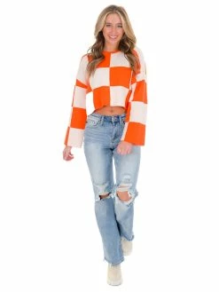 Crescent Hold Me Closer Checkered Top Tops