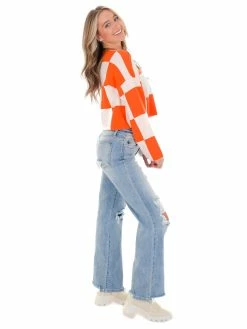 Crescent Hold Me Closer Checkered Top Tops