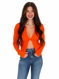 Papermoon About Love Front Twist Ribbed Top