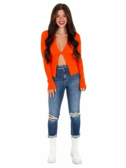 Promo ๐งจ Papermoon About Love Front Twist Ribbed Top ๐ 10 Papermoon About Love Front Twist Ribbed Top