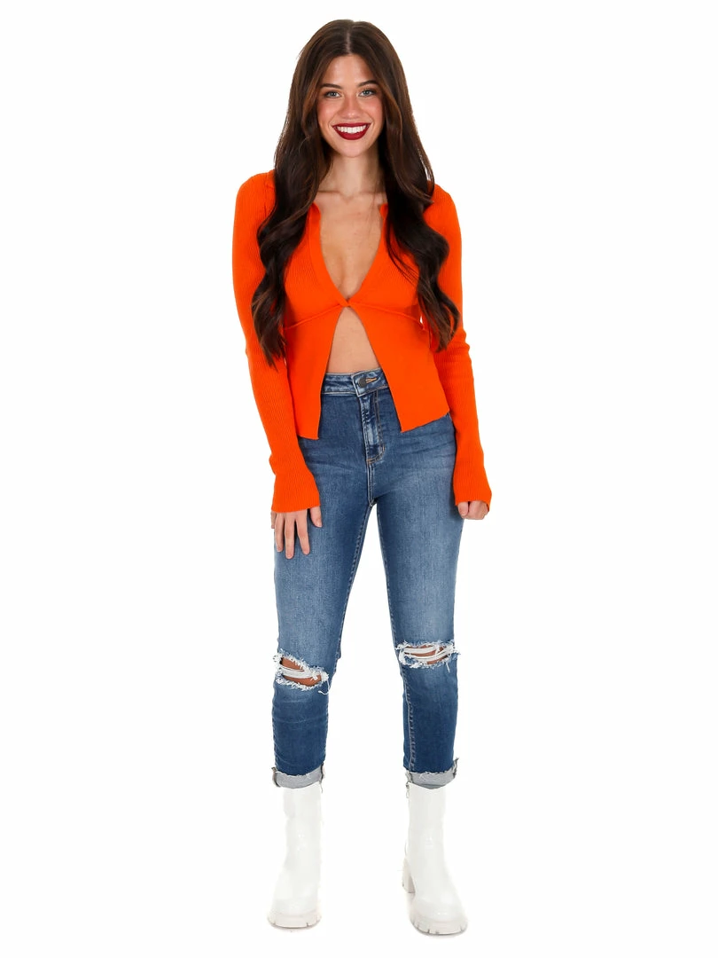 Promo ๐งจ Papermoon About Love Front Twist Ribbed Top ๐ 4 Papermoon About Love Front Twist Ribbed Top