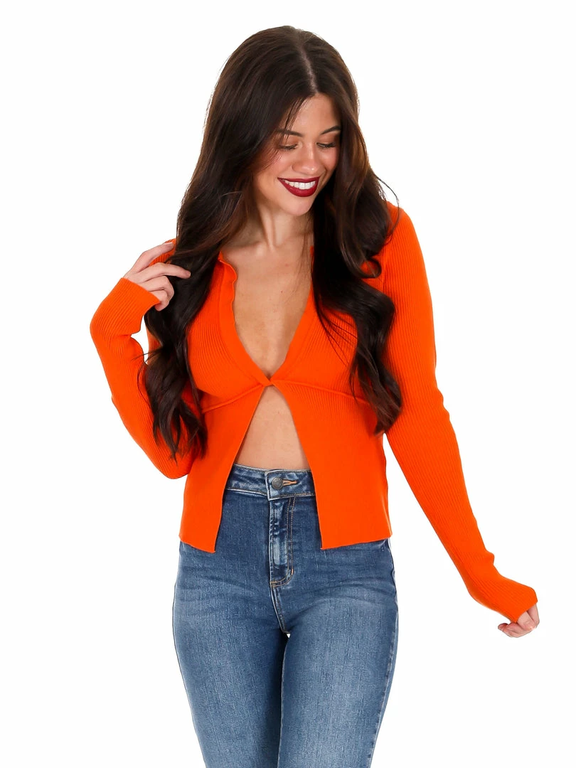 Promo ๐งจ Papermoon About Love Front Twist Ribbed Top ๐ 3 Papermoon About Love Front Twist Ribbed Top