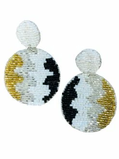 Jewelry Sweetness Beaded Disc Earrings