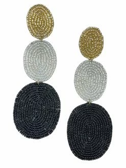 Jewelry Wow Factor Beaded Disc Earrings