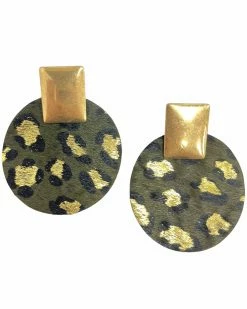 Jewelry Seeing Spots Olive Leopard Earrings