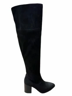 Let's See Style Iris Black Knee High Boots