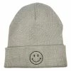 Accessories Hats Embroidered Smiley Beanie