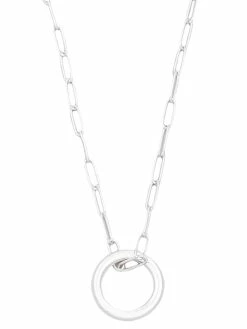 Jewelry Round Circle Cutout Pendant Necklace