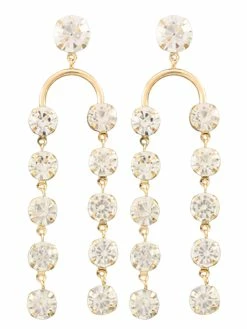 Jewelry Clear Stone Drop Earrings
