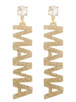 Jewelry MAMA Acrylic Word Earrings