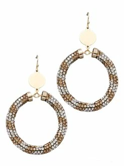 Jewelry Rhinestone Circle Earrings