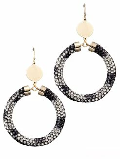 Jewelry Rhinestone Circle Earrings