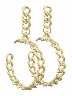 Jewelry Chain Open Circle Dangle Earrings