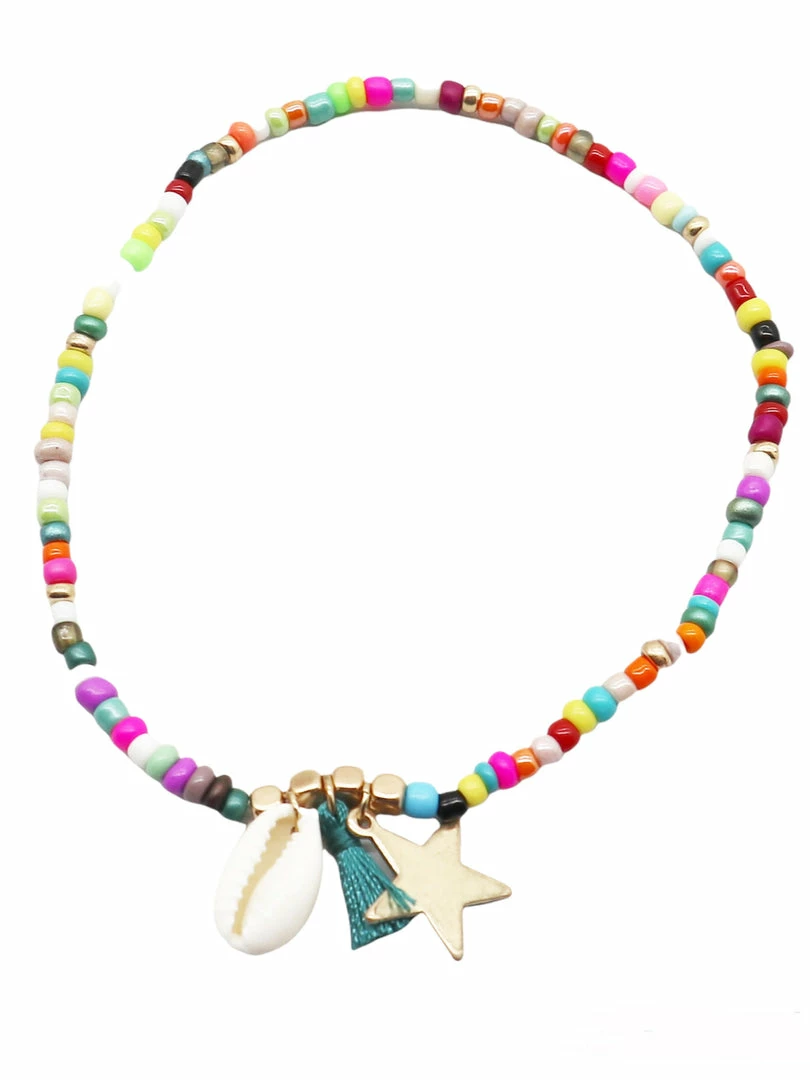 Outlet โจ Sale Cowrie Shell & Star Beaded Anklet ๐ 1 Sale Cowrie Shell & Star Beaded Anklet