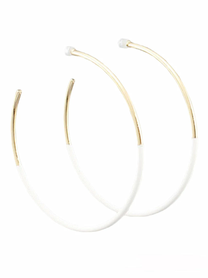 New 🔥 Golden Stella Earrings Half Color 🧥 Coated Hoops 🔥 4 Golden Stella Earrings Half Color Coated Hoops