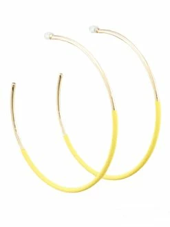 New 🔥 Golden Stella Earrings Half Color 🧥 Coated Hoops 🔥 11 Golden Stella Earrings Half Color Coated Hoops