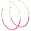 Golden Stella Earrings Half Color Coated Hoops