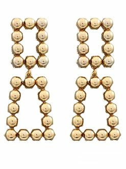Golden Stella 2 Square Gold Linked Earrings