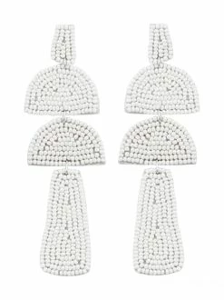 Golden Stella Seed Beads Mushroom Shape Earrings